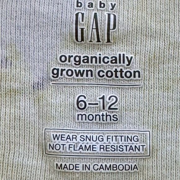 Baby Gap Long Sleeve Yellow Llama Print Organic Cotton Pajama Set. 6-12 Months. - Picture 4 of 4